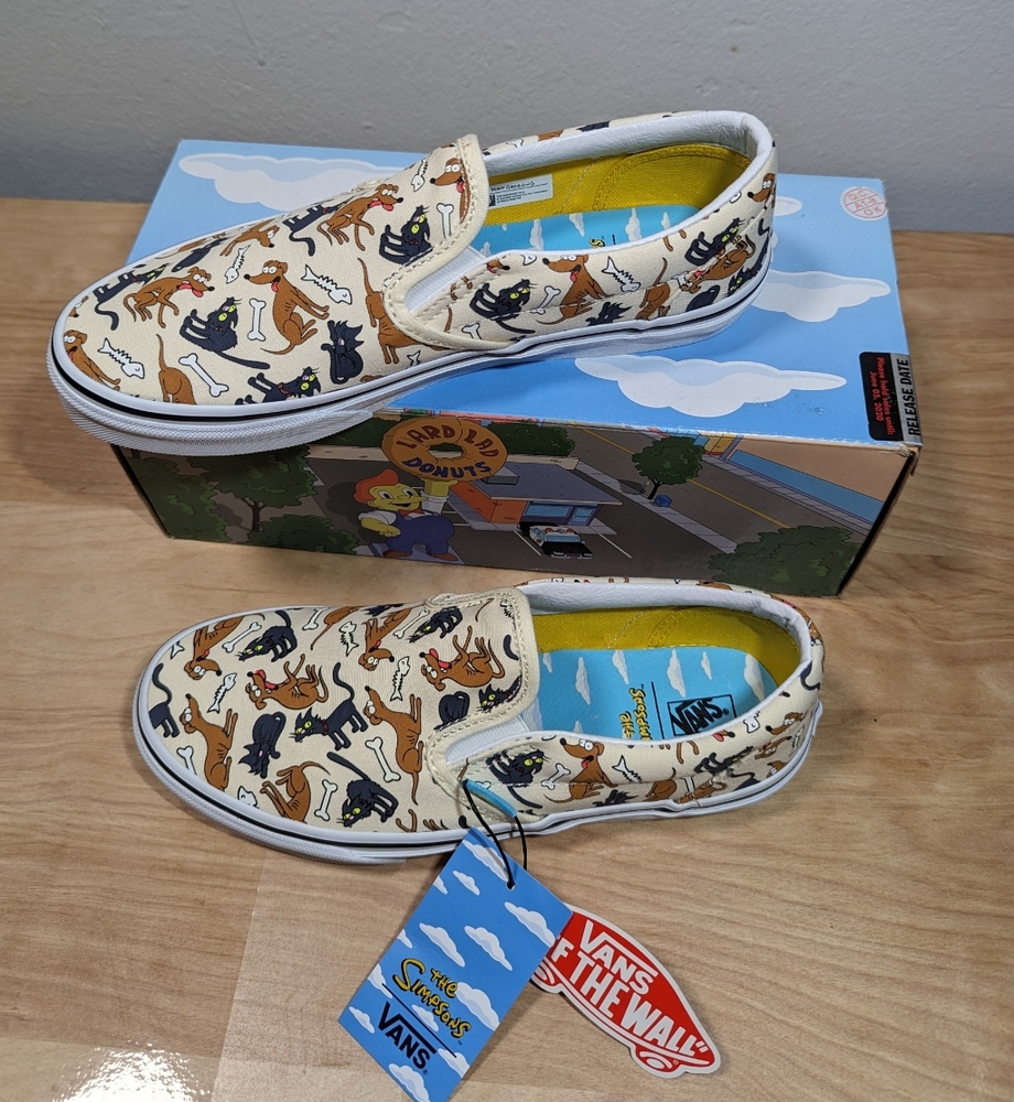 Vans Junior Classic Slip-On The Simpsons Family Pets Sneakers Size 6.5 J - Picture 14 of 17